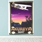 Toile Akureyri Islande affiche voyage (Insitu (Plancher de Bois))