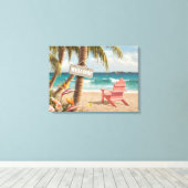 Toile Alan Giana "Bienvenue au paradis" Imprimer (Insitu (Plancher de Bois))