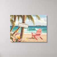Toile Alan Giana "Bienvenue au paradis" Imprimer
