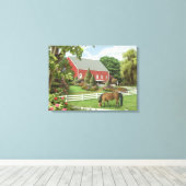 Toile Alan Giana "Feuilles du vert" (Insitu (Plancher de Bois))