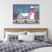 Toile Alan Giana "Nauset Light Christmas" Imprimer (Insitu(Chambre))