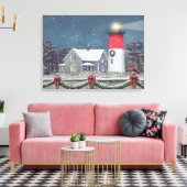 Toile Alan Giana "Nauset Light Christmas" Imprimer (Insitu(Salon))
