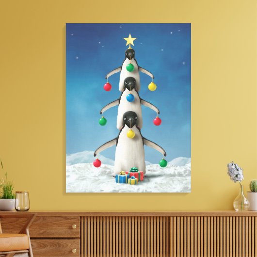 Toile Alan Giana "Oh Penguin Tree" Imprimer (Insitu(Salon))