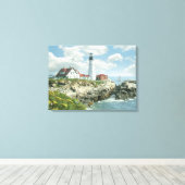 Toile Alan Giana "Portland Head Light" Imprimer (Insitu (Plancher de Bois))
