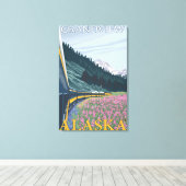 Toile Alaska Railroad Scene - Grandview, Alaska (Insitu (Plancher de Bois))