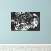 Toile Alaskan Eskimo Fumer Pipe Photographie (Insitu (Plancher de Bois))