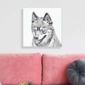 Toile Alaskan Klee Kai Peinture - Cute Original Chien Ar (Insitu(Salon))