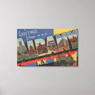 Toile Albany, New York - grandes scènes 2 de lettre