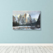Toile Albert Bierstadt - Cathedral Rocks, Yosemite (Insitu (Plancher de Bois))