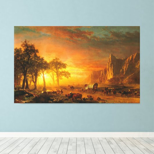 Toile ALBERT BIERSTADT - Des émigrants traversant les pl (Insitu (Plancher de Bois))