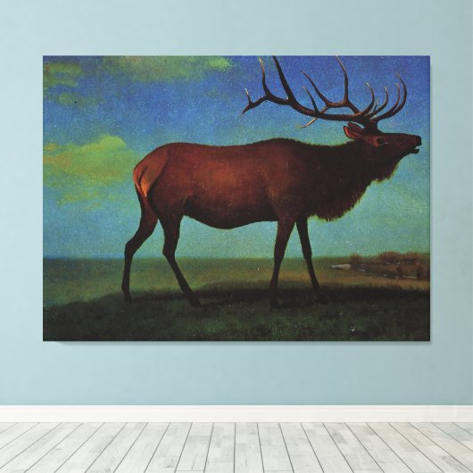 Toile Albert Bierstadt, Elk (Insitu (Plancher de Bois))