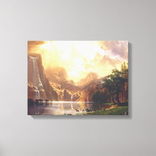 Toile Albert Bierstadt parmi la Sierra Nevada