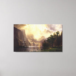 Toile Albert Bierstadt parmi les montagnes de la Sierra