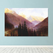 Toile Albert Bierstadt Sunrise à Glacier Station (Insitu (Plancher de Bois))