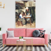 Toile Albert Neuhuys Intérieur avec une femme de repassa (Insitu(Salon))