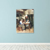 Toile Albert Neuhuys Intérieur avec une femme de repassa (Insitu (Plancher de Bois))