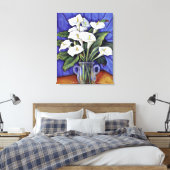 Toile Alcatraces, peinture florale d'art, (Insitu(Chambre))