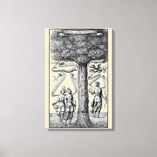 Toile Alchimie Symbolique de l'Union des Opposés (Recto)