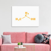 Toile Alcool Éthanol Formule chimique moléculaire (Insitu(Salon))
