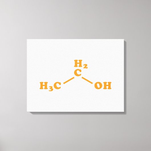 Toile Alcool Éthanol Formule chimique moléculaire (Recto)