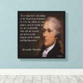Toile Alexander Hamilton "Chef Ennemi" Citation Imprimée (Insitu (Plancher de Bois))
