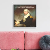 Toile Alexander Hamilton et le devis "Pourquoi le gouver (Insitu(Salon))