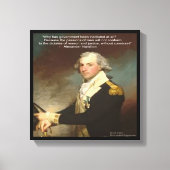 Toile Alexander Hamilton et le devis "Pourquoi le gouver (Recto)