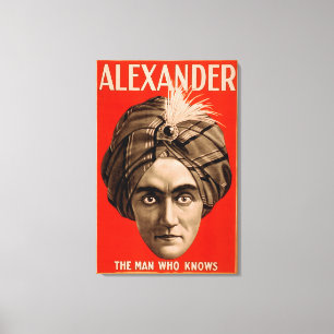 Toile Alexandre l'homme qui connaît l'affiche magique