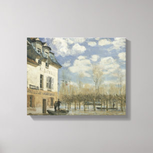 Toile Alfred Sisley - Bateau dans les inondations à Port