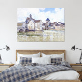 Toile Alfred Sisley Bâtiments et ponts avec l'eau (Insitu(Chambre))