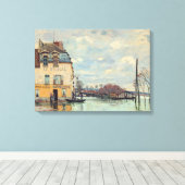Toile Alfred Sisley - Inondation à Port-Marly 1872 (Insitu (Plancher de Bois))