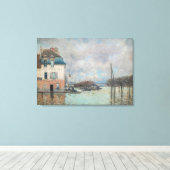 Toile Alfred Sisley - Inondation à Port-Marly 1876 (Insitu (Plancher de Bois))