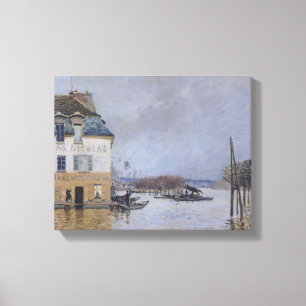 Toile Alfred Sisley l'inondation à Port-Marneux
