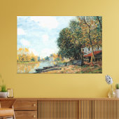 Toile Alfred Sisley Moret : Les rives du fleuve Loing (Insitu(Salon))