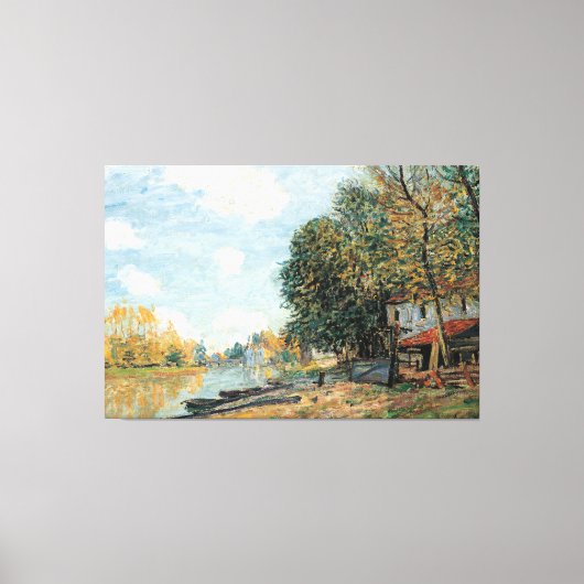 Toile Alfred Sisley Moret : Les rives du fleuve Loing (Recto)