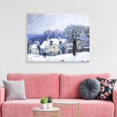 Toile Alfred Sisley - Place Chenil à Marly, Effet Neige (Insitu(Salon))