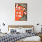 Toile Alice assis près du feu Great London Play Poster (Insitu(Chambre))