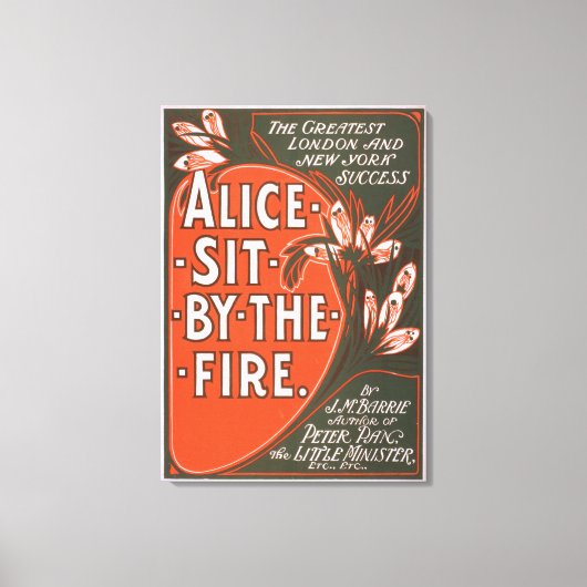 Toile Alice assis près du feu Great London Play Poster (Recto)
