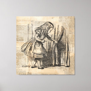 Toile Alice au pays des merveilles Alice tire des rideau