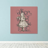 Toile Alice Au Pays Des Merveilles Grunge (Rose) (Insitu (Plancher de Bois))