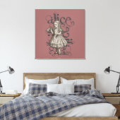 Toile Alice Au Pays Des Merveilles Grunge (Rose) (Insitu(Chambre))