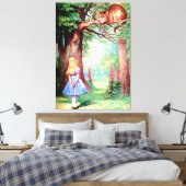 Toile Alice et Cheshire Cat au pays des merveilles (Insitu(Chambre))