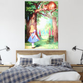 Toile Alice et Cheshire Cat au pays des merveilles (Insitu(Chambre))
