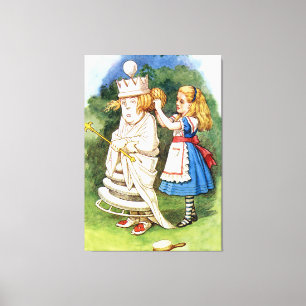 Toile Alice et la reine blanche au pays des merveilles
