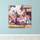 Toile Alice, la duchesse et le bébé cochon dans la cuisi (Insitu (Plancher de Bois))