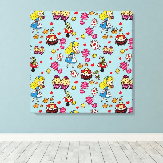 Toile Alice Wonderland Mad Hatter Cat Doodle (Insitu (Plancher de Bois))