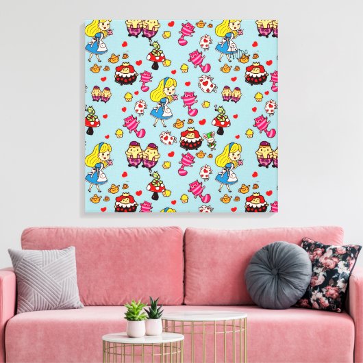 Toile Alice Wonderland Mad Hatter Cat Doodle (Insitu(Salon))