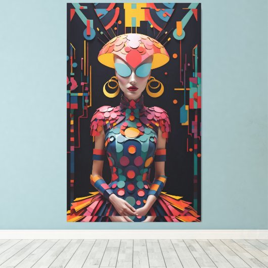 Toile Alice's New Afternoon Tea Party - Ken Gage Art (Insitu (Plancher de Bois))