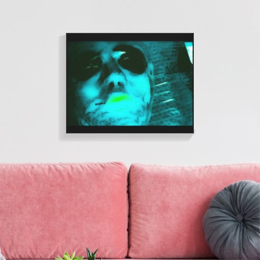 Toile Alien bleu (Insitu(Salon))