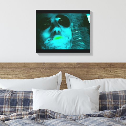 Toile Alien bleu (Insitu(Chambre))